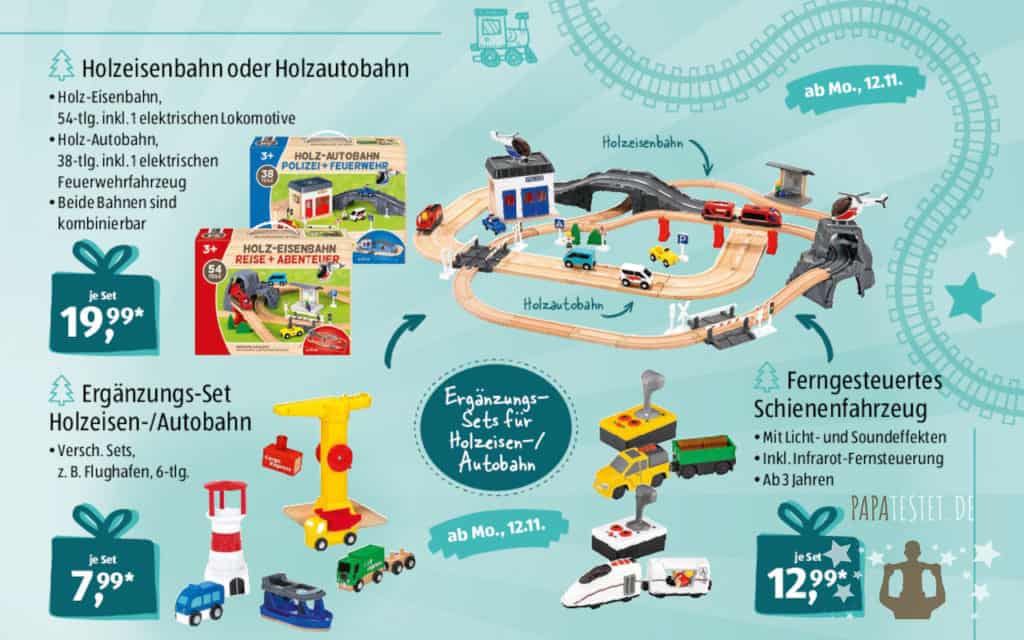 Aus dem aktuellen Prospekt - Die Playland Holzeisenbahn von Aldi