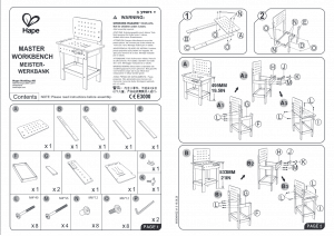 Die Aufbauanleitung der Hape Meister-Werkbank